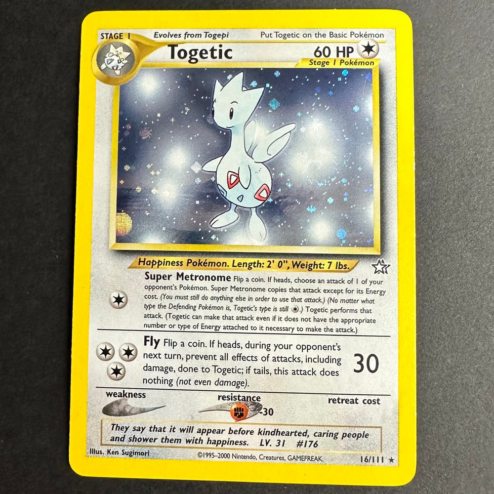 Pokemon TCG Togetic Neo Genesis 016/111 Holo Rare Unlimited NM SWIRL